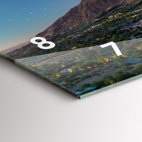 Zegar szklany poziomy Górski Krajobraz