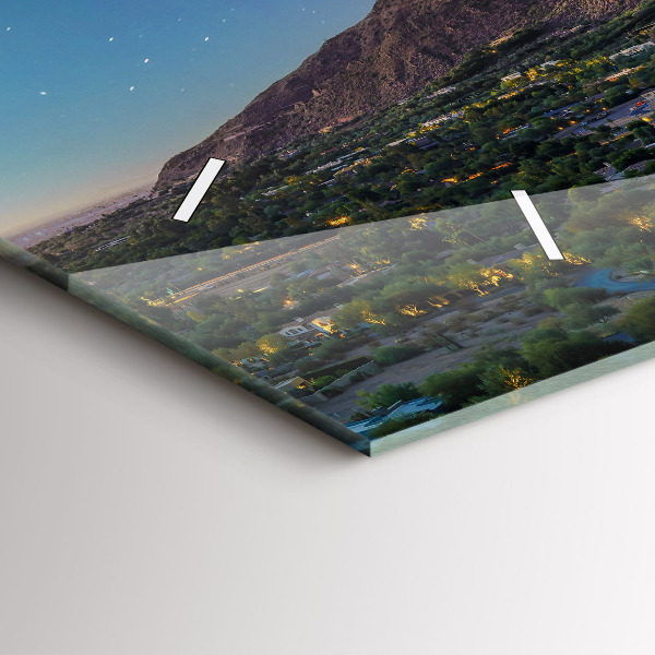 Zegar szklany poziomy Górski Krajobraz