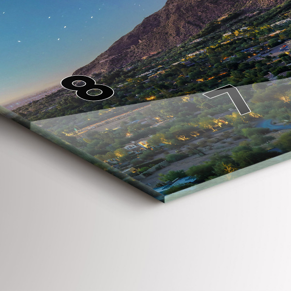 Zegar szklany poziomy Górski Krajobraz