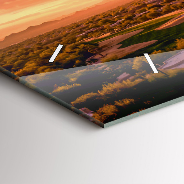 Zegar szklany poziomy Zachód słońca North Scottsdale