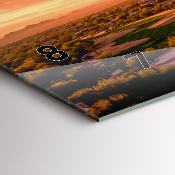 Zegar szklany poziomy Zachód słońca North Scottsdale