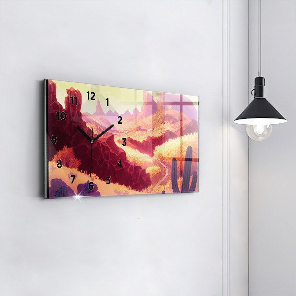 Zegar szklany poziomy Pustynia w Arizonie ilustracja