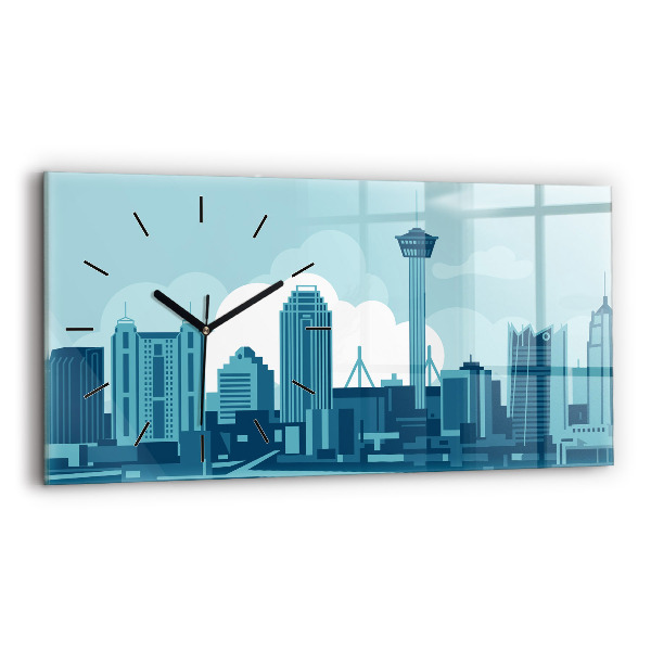 Zegar szklany poziomy Architektura w USA