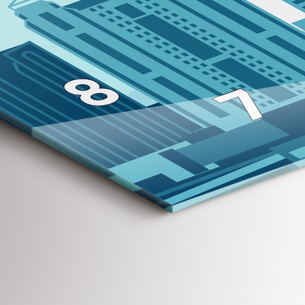 Zegar szklany poziomy Architektura w USA