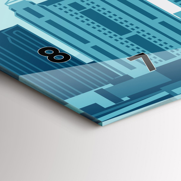 Zegar szklany poziomy Architektura w USA