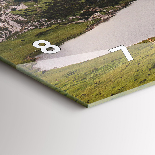 Zegar ścienny poziomy Jezioro i góry Pireneje