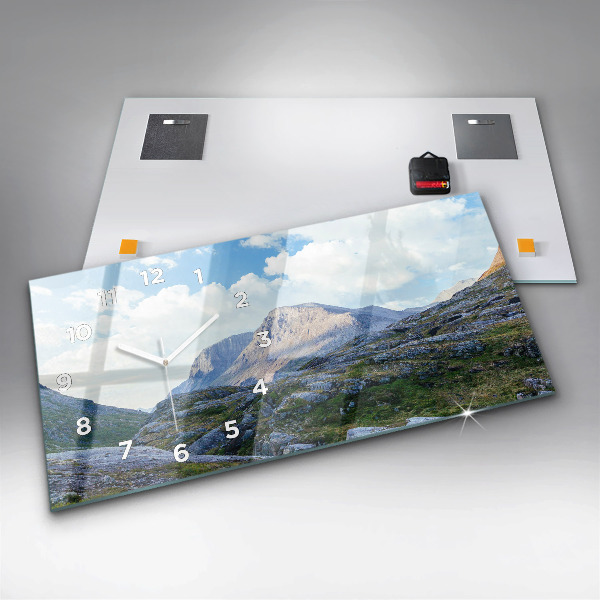 Zegar ścienny poziomy Skalisty Krajobraz