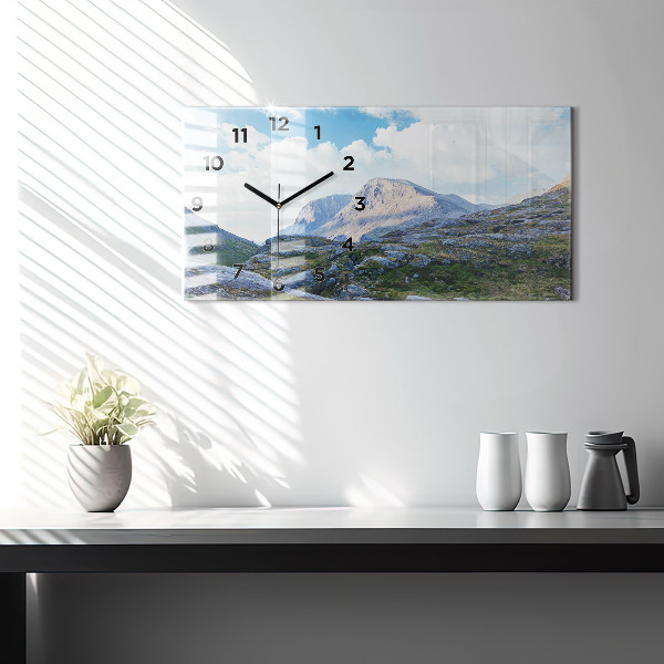 Zegar ścienny poziomy Skalisty Krajobraz