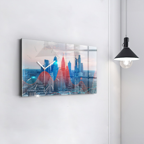 Zegar poziomy Wieżowce w Philadelphii