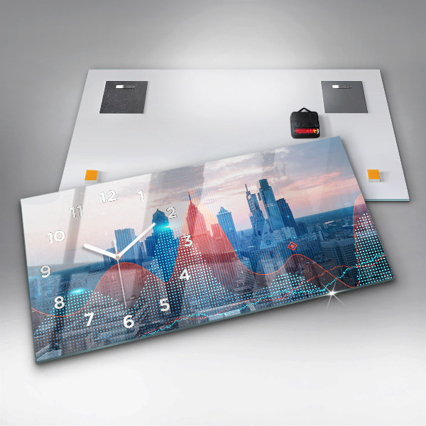 Zegar poziomy Wieżowce w Philadelphii