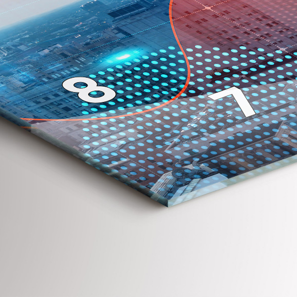 Zegar poziomy Wieżowce w Philadelphii