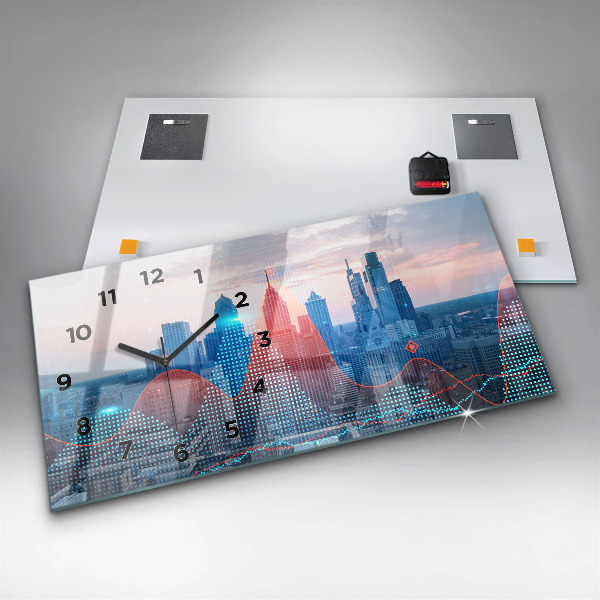 Zegar poziomy Wieżowce w Philadelphii