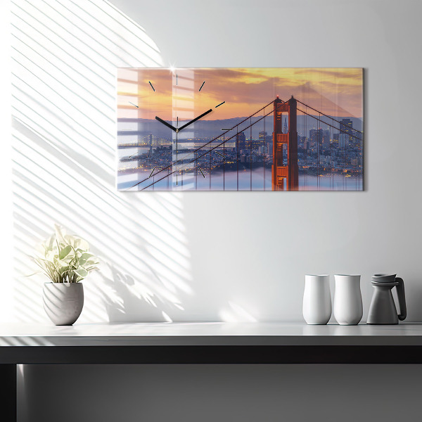 Zegar ścienny poziomy Most w San Francisco