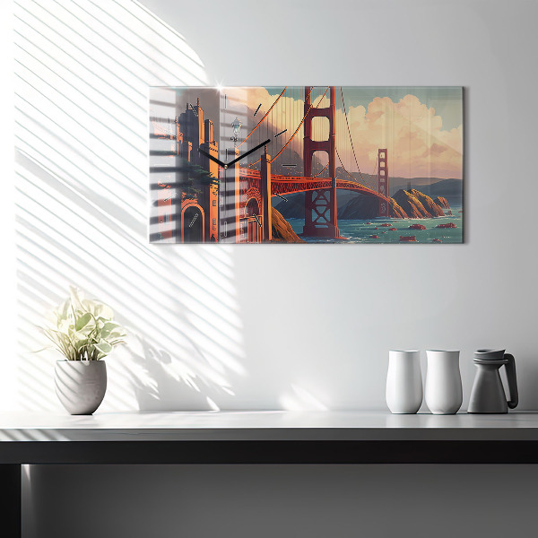Zegar szklany poziomy Most w San Francisco