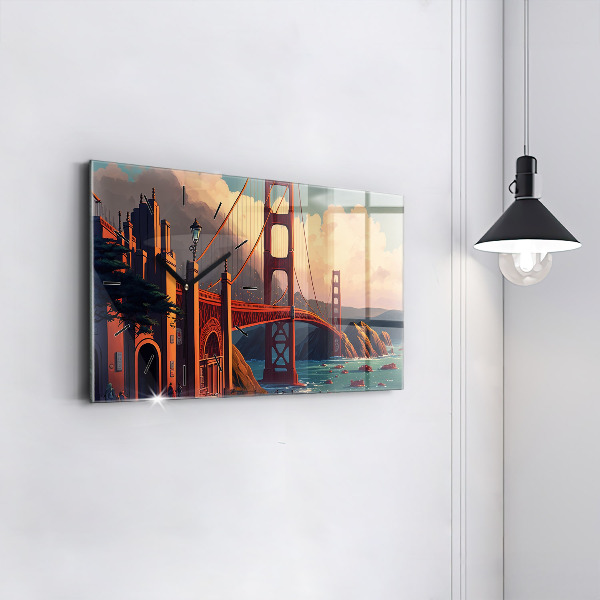 Zegar szklany poziomy Most w San Francisco