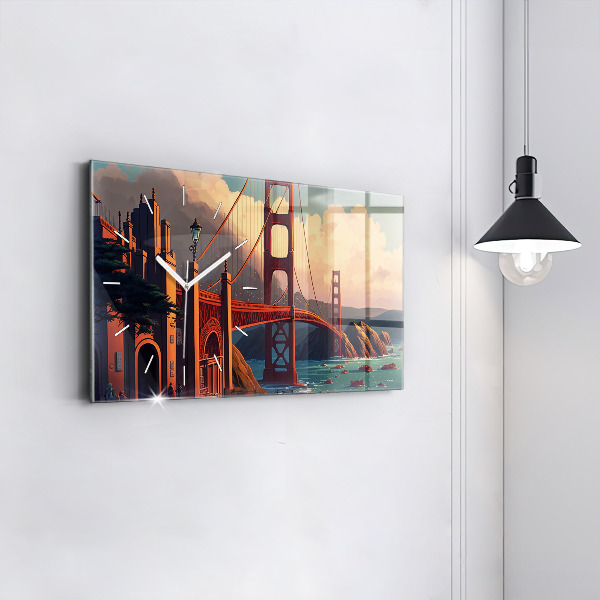 Zegar szklany poziomy Most w San Francisco