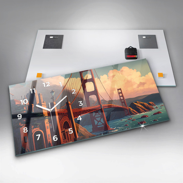 Zegar szklany poziomy Most w San Francisco