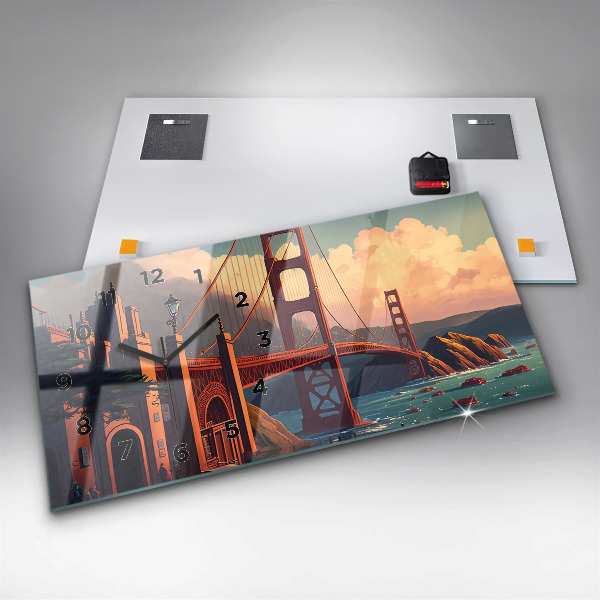 Zegar szklany poziomy Most w San Francisco