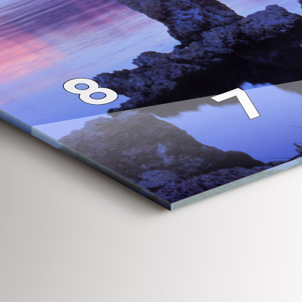 Zegar ścienny poziomy Jezioro Kalifornia