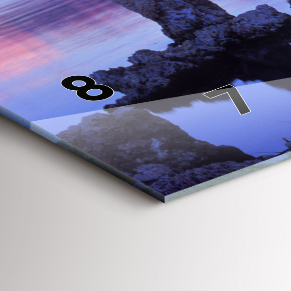 Zegar ścienny poziomy Jezioro Kalifornia