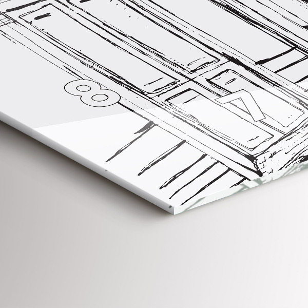 Zegar ścienny poziomy Rysunek miasta Prowansja