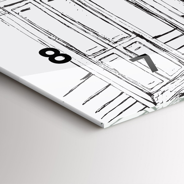 Zegar ścienny poziomy Rysunek miasta Prowansja