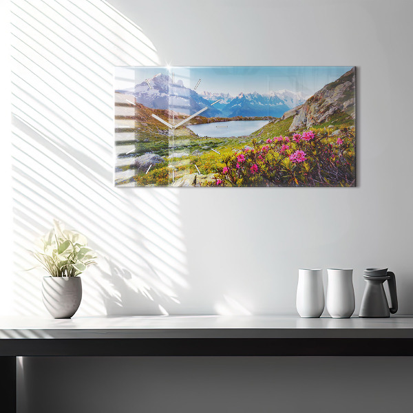 Zegar szklany poziomy Lodowiec Mont Blanc Chamonix