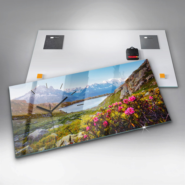 Zegar szklany poziomy Lodowiec Mont Blanc Chamonix