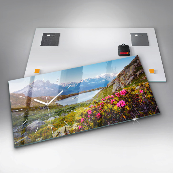 Zegar szklany poziomy Lodowiec Mont Blanc Chamonix