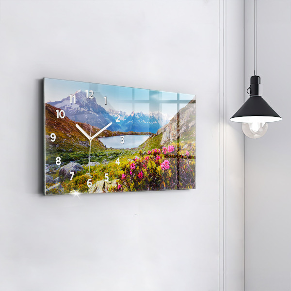 Zegar szklany poziomy Lodowiec Mont Blanc Chamonix