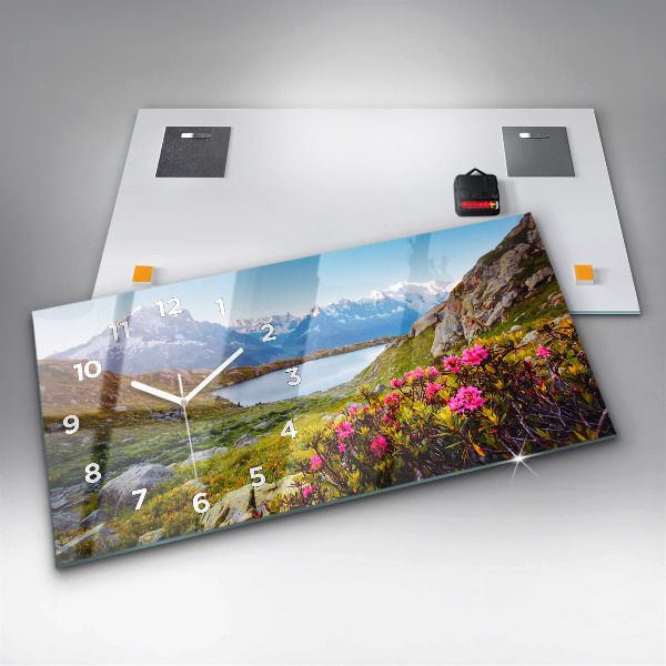 Zegar szklany poziomy Lodowiec Mont Blanc Chamonix