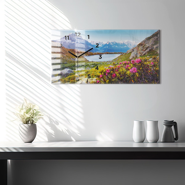 Zegar szklany poziomy Lodowiec Mont Blanc Chamonix