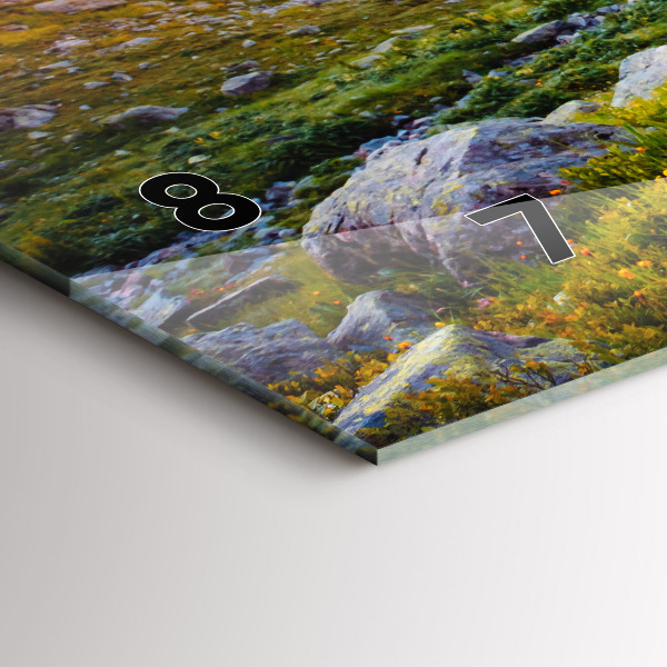 Zegar szklany poziomy Lodowiec Mont Blanc Chamonix