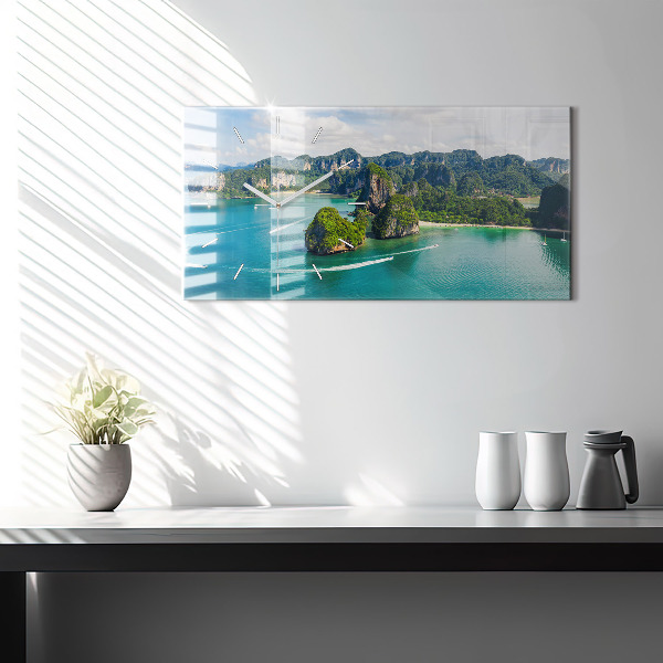 Zegar szklany poziomy Wyspa w Tajlandii