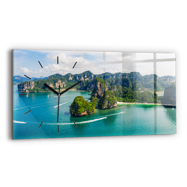 Zegar szklany poziomy Wyspa w Tajlandii