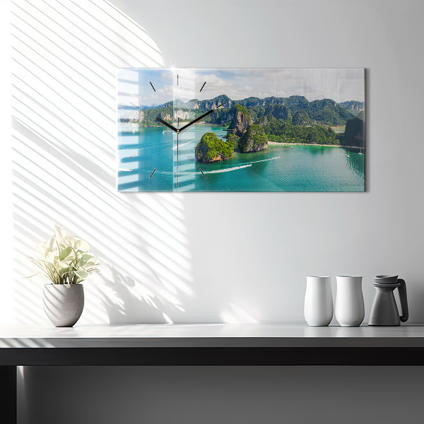 Zegar szklany poziomy Wyspa w Tajlandii