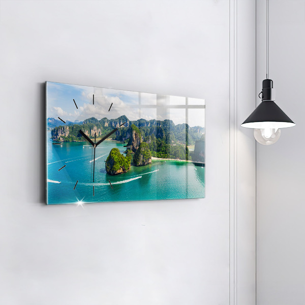 Zegar szklany poziomy Wyspa w Tajlandii