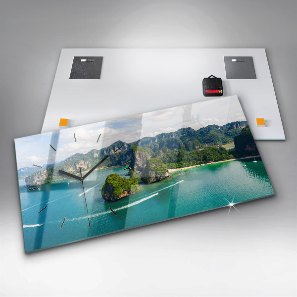 Zegar szklany poziomy Wyspa w Tajlandii