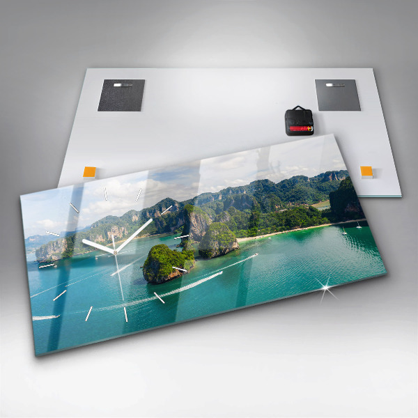 Zegar szklany poziomy Wyspa w Tajlandii