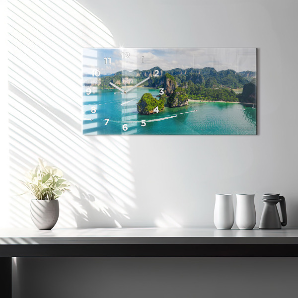 Zegar szklany poziomy Wyspa w Tajlandii