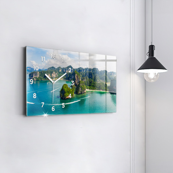 Zegar szklany poziomy Wyspa w Tajlandii