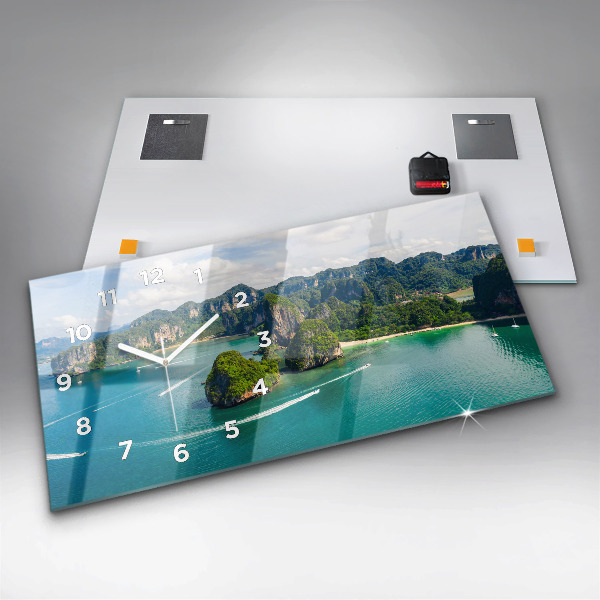 Zegar szklany poziomy Wyspa w Tajlandii