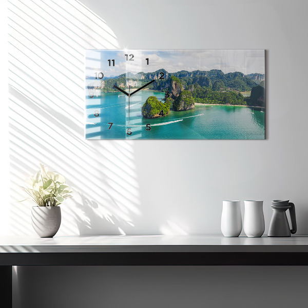 Zegar szklany poziomy Wyspa w Tajlandii