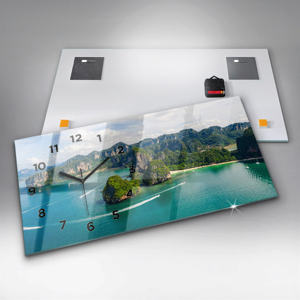 Zegar szklany poziomy Wyspa w Tajlandii