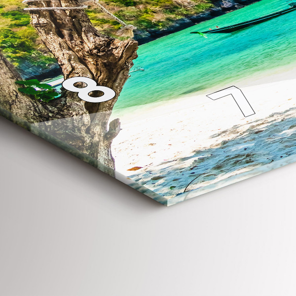 Zegar szklany poziomy Słoneczna wyspa Tajlandia