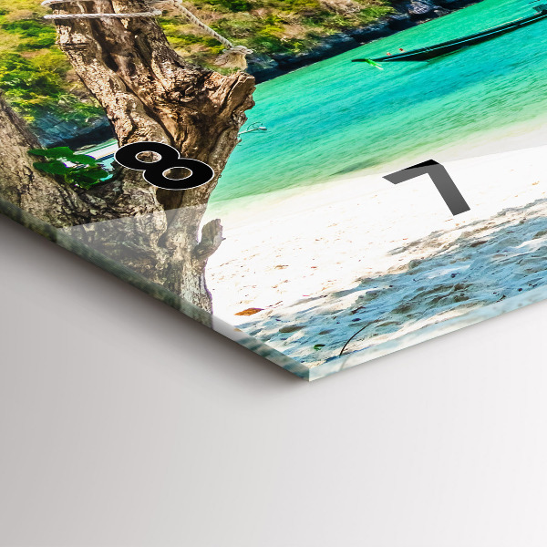 Zegar szklany poziomy Słoneczna wyspa Tajlandia