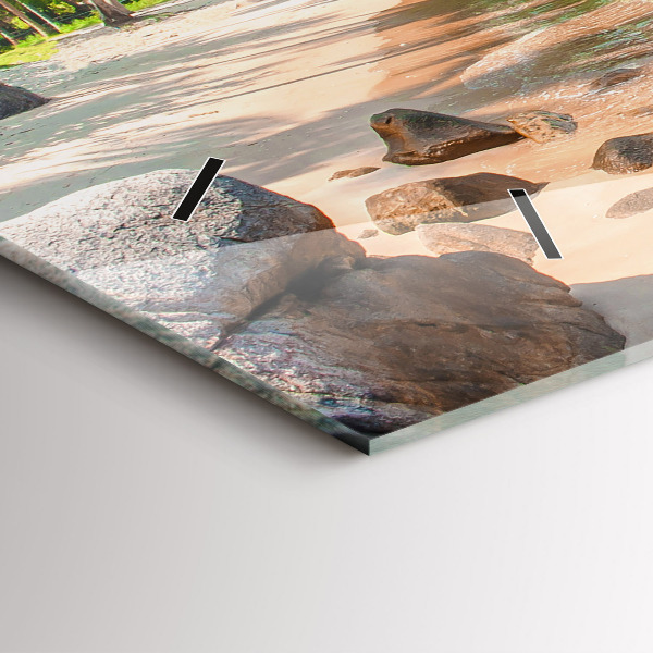 Zegar szklany poziomy Piękna plaża w Tajlandii