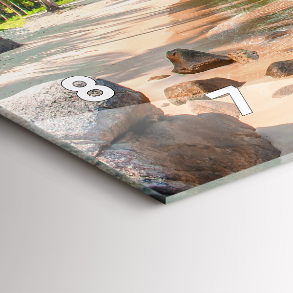 Zegar szklany poziomy Piękna plaża w Tajlandii