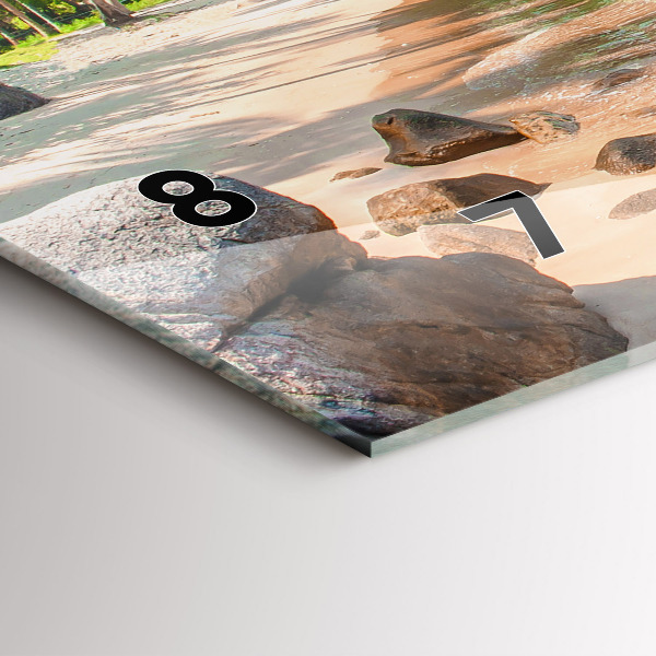 Zegar szklany poziomy Piękna plaża w Tajlandii