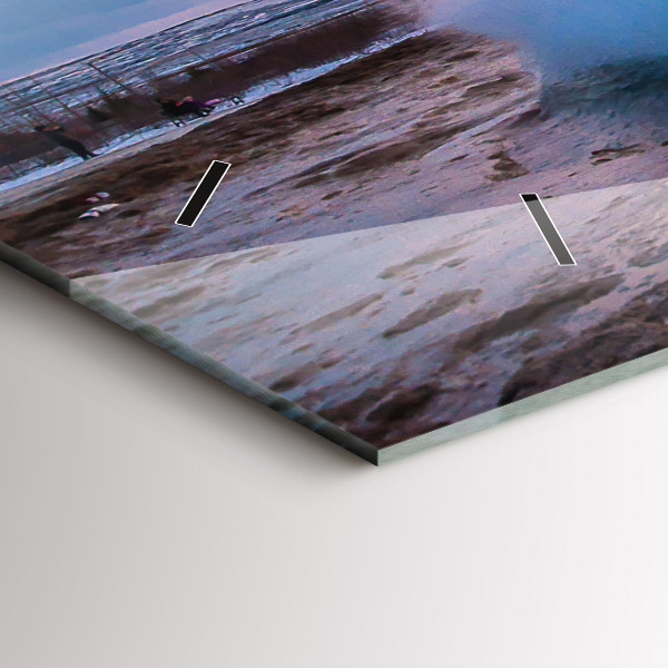 Zegar ścienny poziomy Gejzer na wyspie Islandia